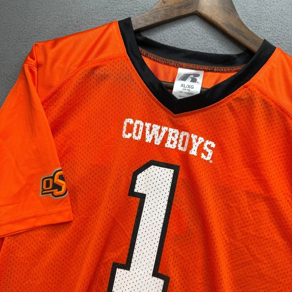 Russell Athletic Oklahoma State Cowboys Football Jersey Youth XL 14-16 Orange #1